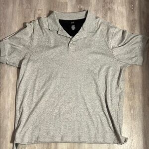 Saks Fifth Avenue Black Label Gray Polo Shirt